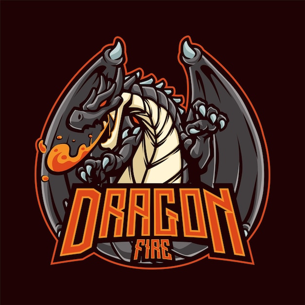 Dragon mascot voor esport en sport