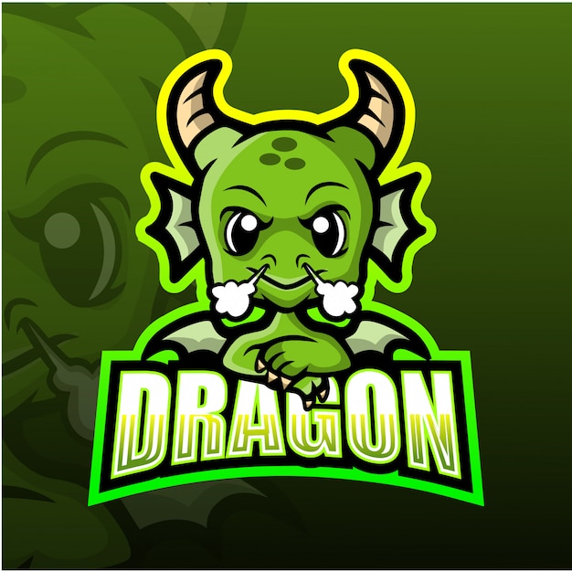 Dragon mascotte esport illustratie