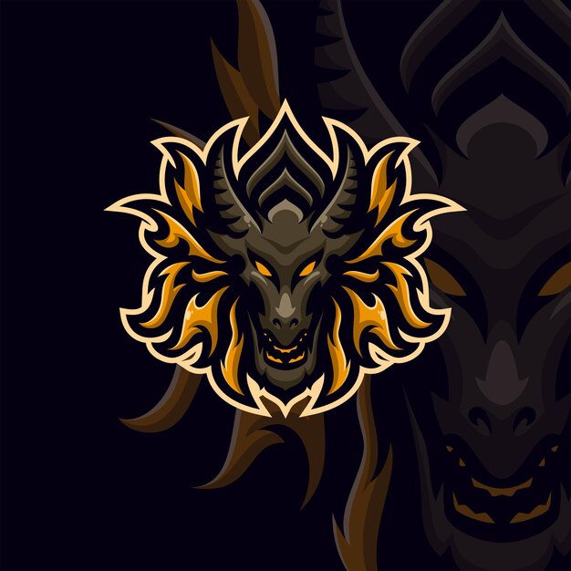 dragon masscot logo esport premium vector