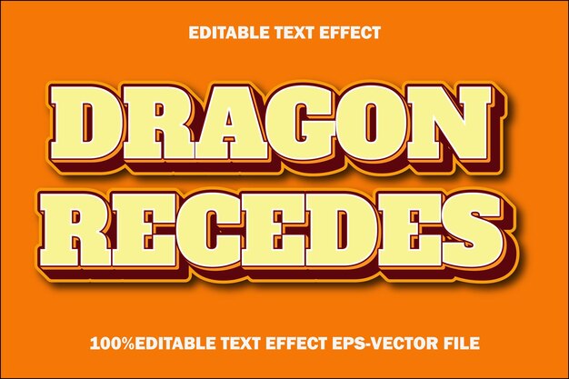 Dragon Recedes Bewerkbaar Teksteffect 3D Emboss Gradiënt Stijl