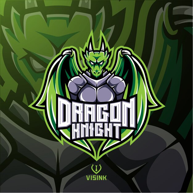 Dragon ridder mascotte logo