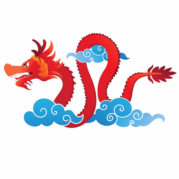 Dragon's Embrace Enchanting Vector Graphics for the Lunar New Year
