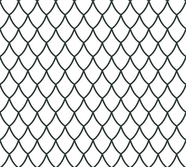 Vector dragon scale pattern seamless reptile skin print snake texture outline