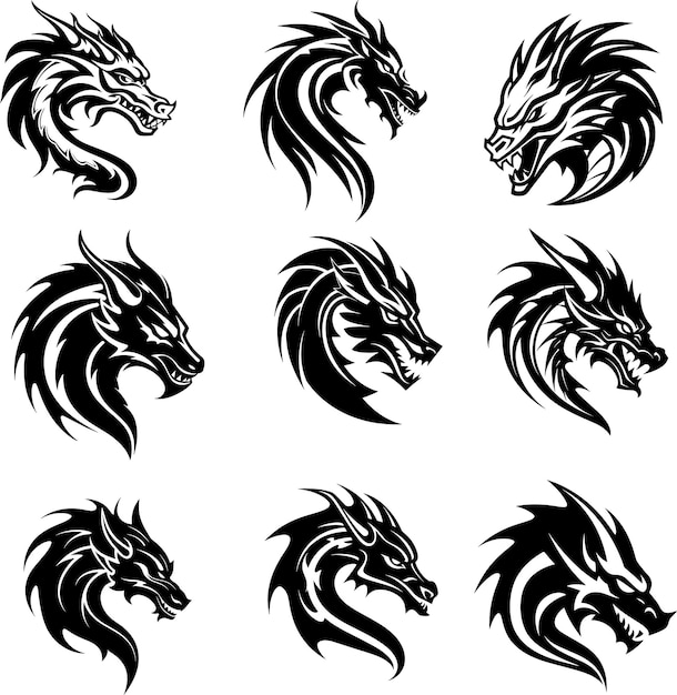 dragon silhouette illustration