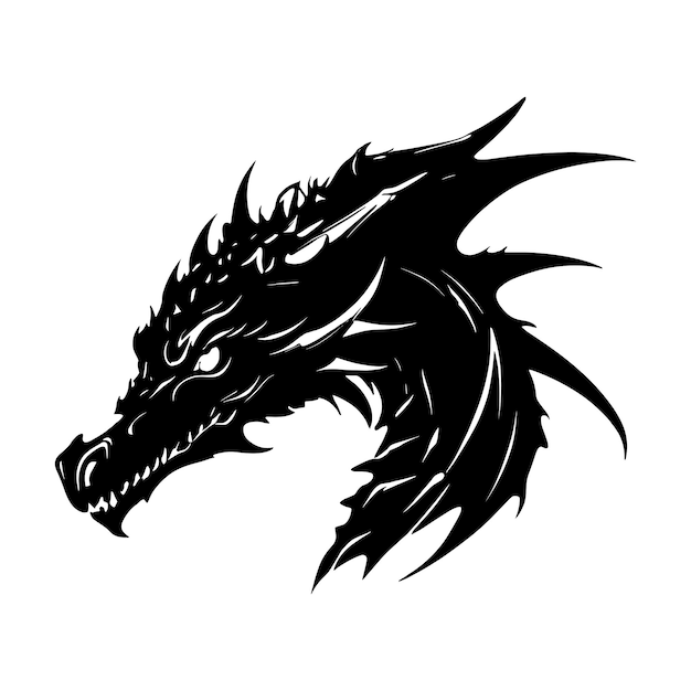 Vector dragon silhouette vector