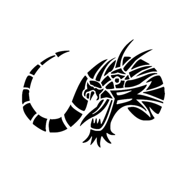 Dragon silhouette vector