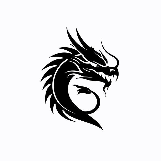 Vector dragon silhouette vector