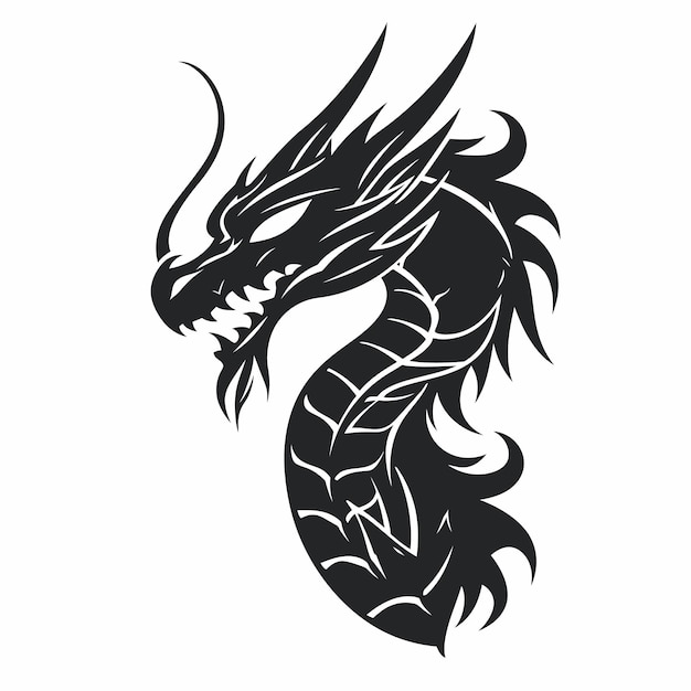 Vettore vettore della silhouette del drago
