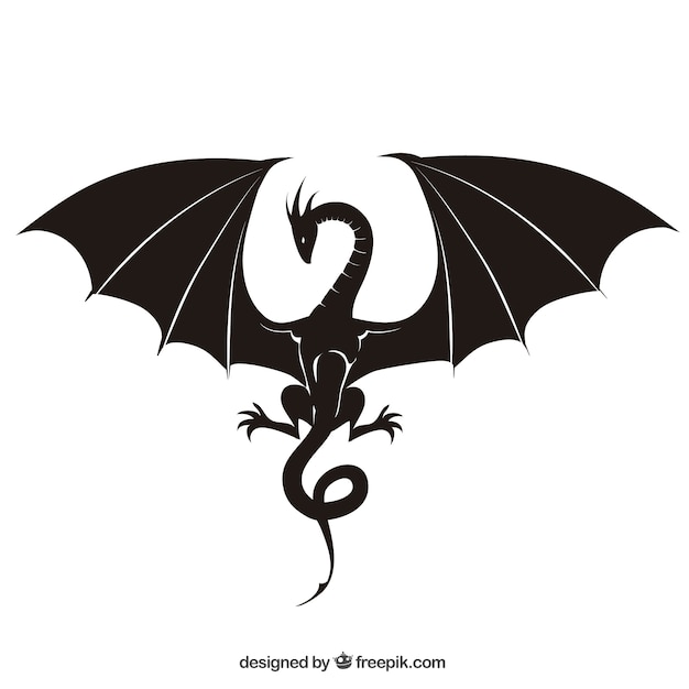 Vector dragon silhouette