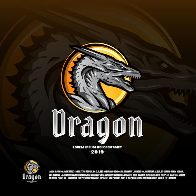 Dragon sport team logo sjabloon