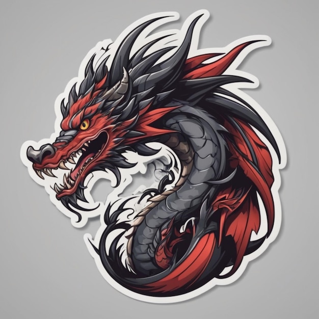 Vector dragon tattoo cartoon vector background