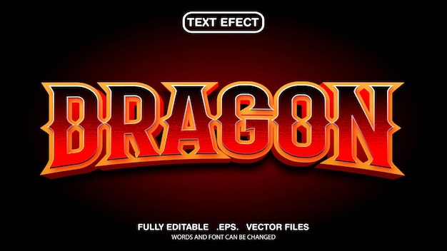 Dragon theme effect text