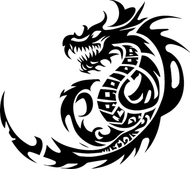 dragon vector art illustration