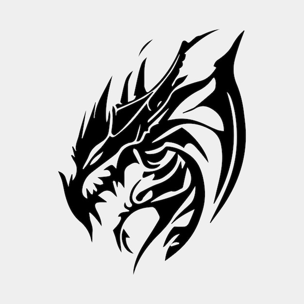 Dragon vector icon illustration design logo template