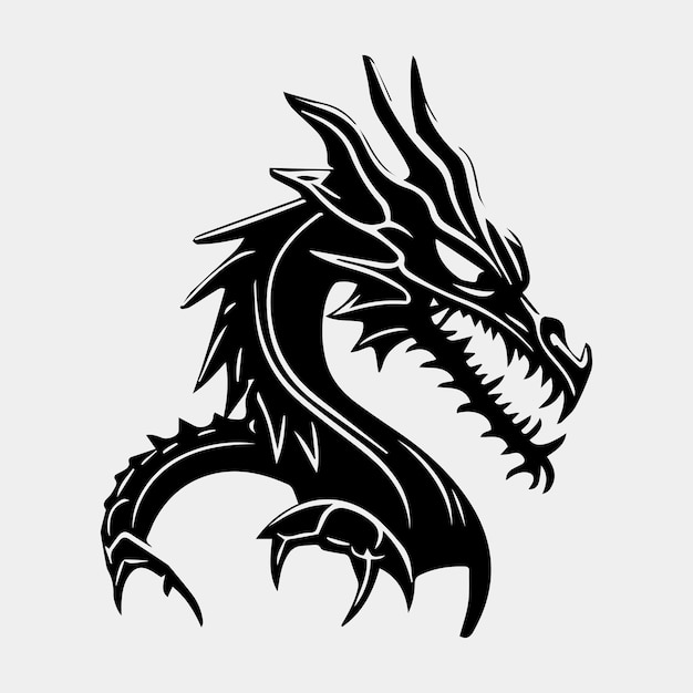 Dragon vector icon illustration design logo template