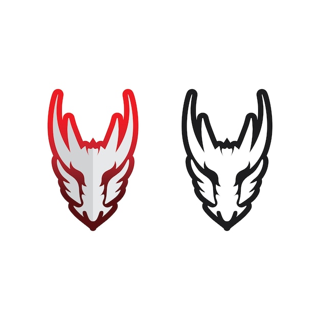 Dragon vector icon illustration