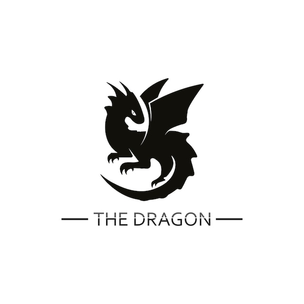 Dragon vector icon illustration