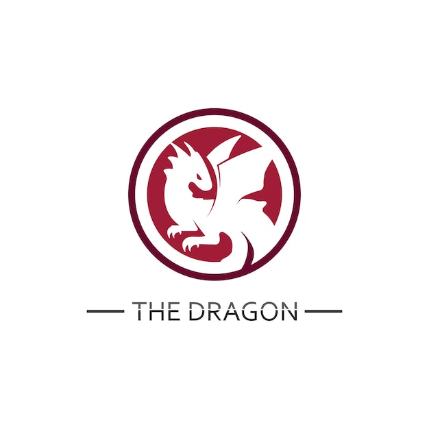 Vector dragon vector icon illustration