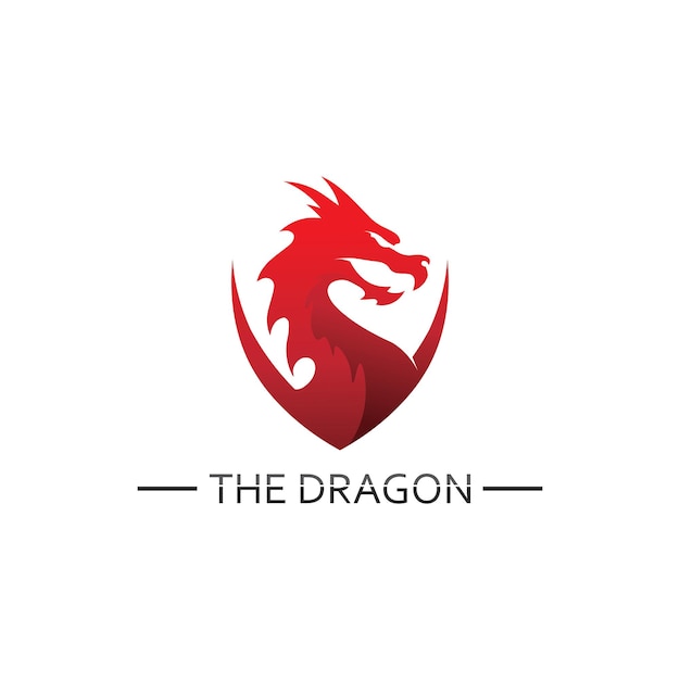 Vector dragon vector icon illustration