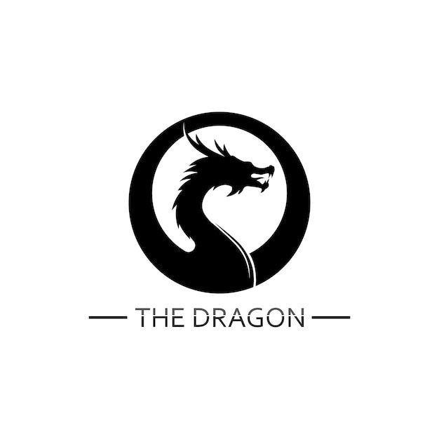 Vector dragon vector icon illustration