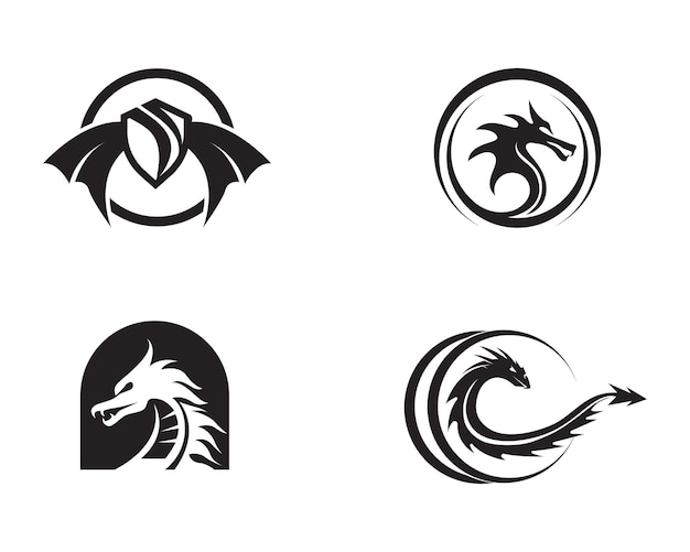 Dragon vector icon illustration