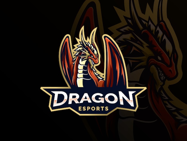 Dragon vector logo sjabloon