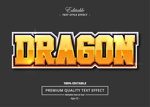 DRAGON VECTOR TEXT STYLE EFFECT