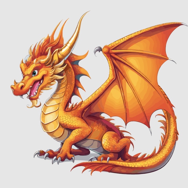 Dragon vector on a white background