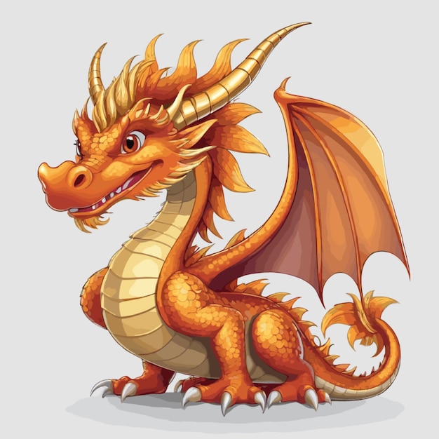 Dragon vector on a white background