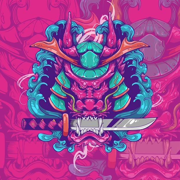 dragon warrior ronin artwork illustration