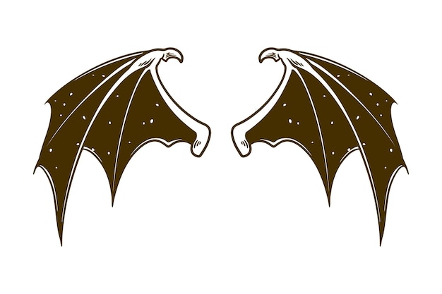 Dragon wing vector illustration