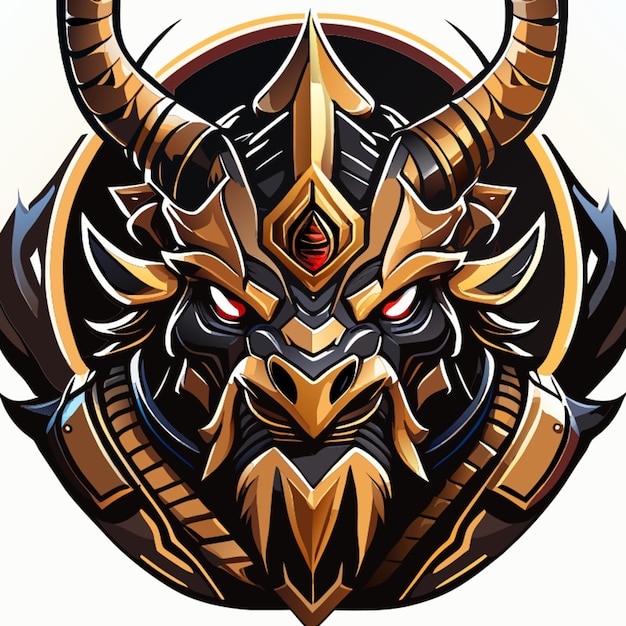 dragonborn barbarian insignia vector illustration