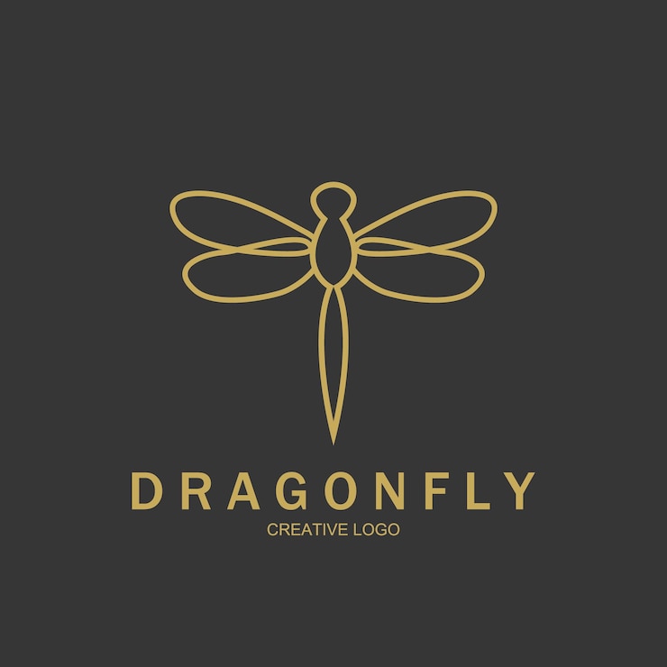Vector dragonfly illustration icon