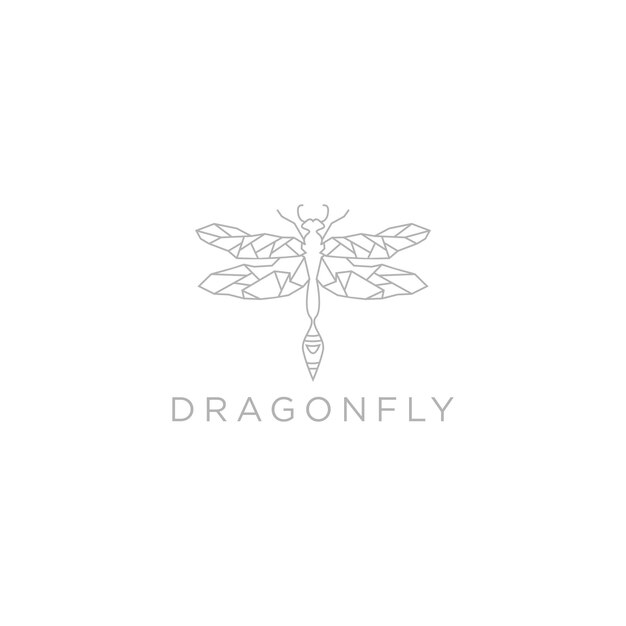 Dragonfly logo icon design vector