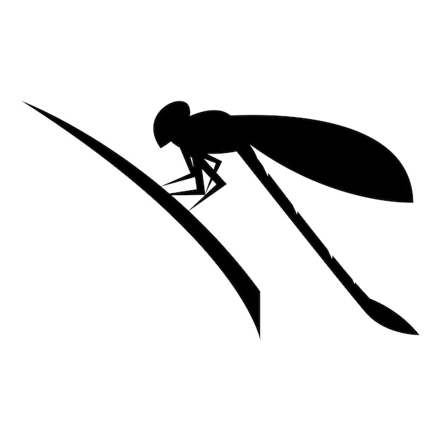 Dragonfly logo icon symbol vector design template illustration