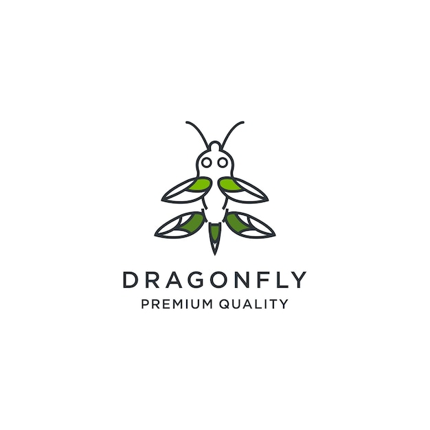 Dragonfly logo icon vector image