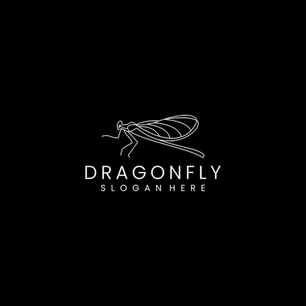 Dragonfly logo ontwerp pictogrammalplaatje