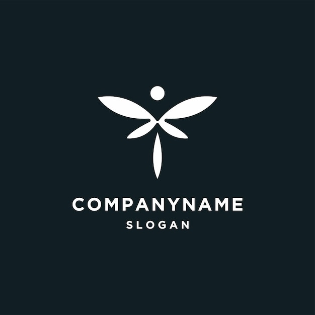 Dragonfly logo pictogram ontwerpsjabloon