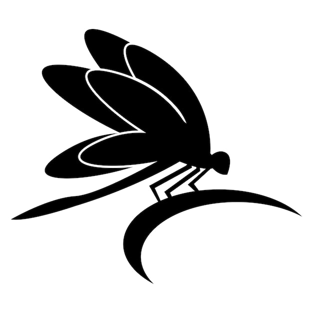 Dragonfly logo pictogram symbool vectorillustratie ontwerp sjabloon