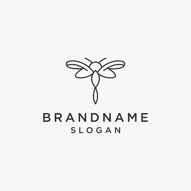 Vector dragonfly logo sjabloon vector illustratie ontwerp