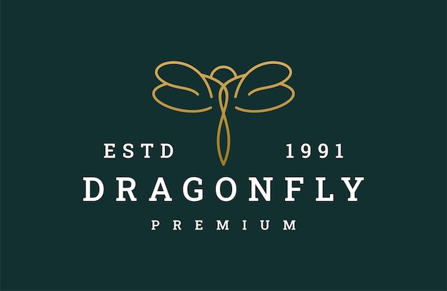 Dragonfly logo sjabloon vector illustratie ontwerp