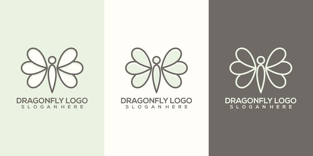 Dragonfly logo sjabloon