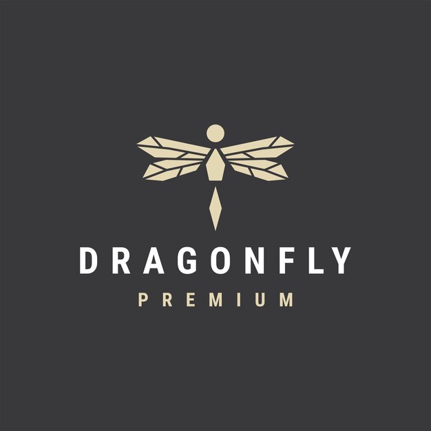 Vector dragonfly logo template vector illustration design