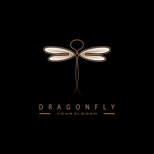 Dragonfly Logo Vector icon illustration design template