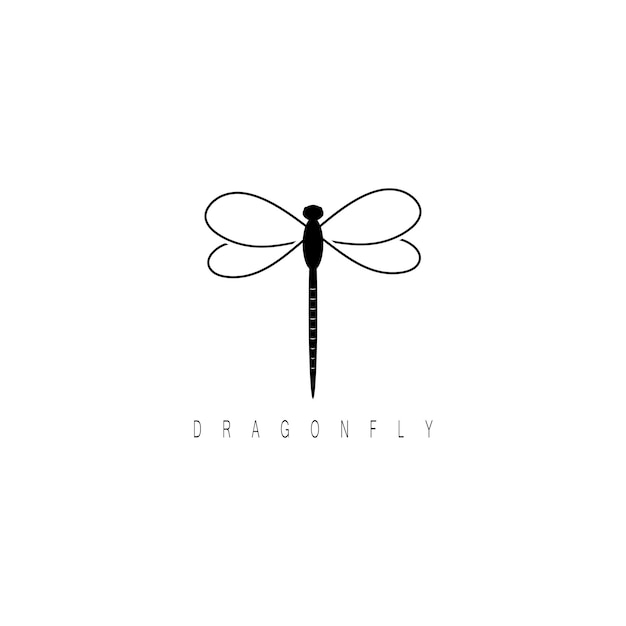 Dragonfly Logo Vector icon illustration design template