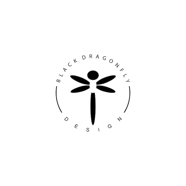 Dragonfly Logo Vector icon illustration design template