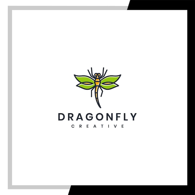 Dragonfly logo vector template