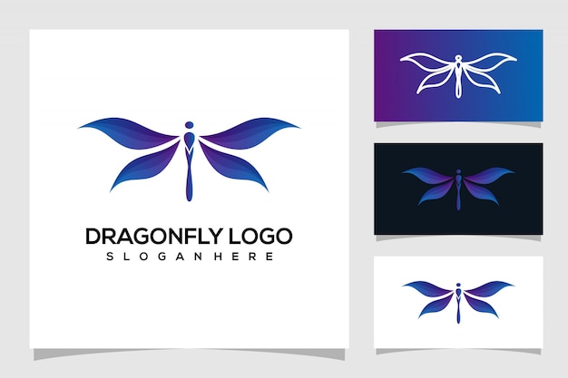 Vector dragonfly logo
