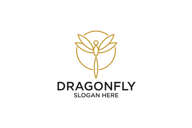 Vector dragonfly logo