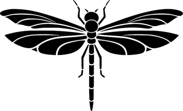 Минималистская и плоская векторная иллюстрация логотипа Dragonfly